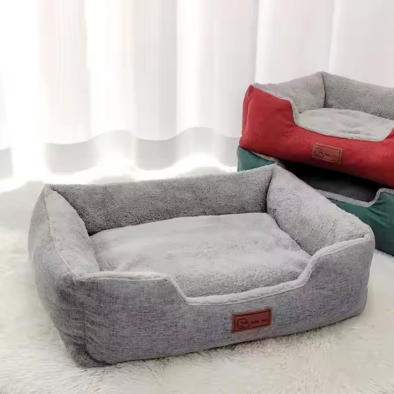 Pihe-puha plüss fekhely kutyáknak, cicáknak - szürke - XL