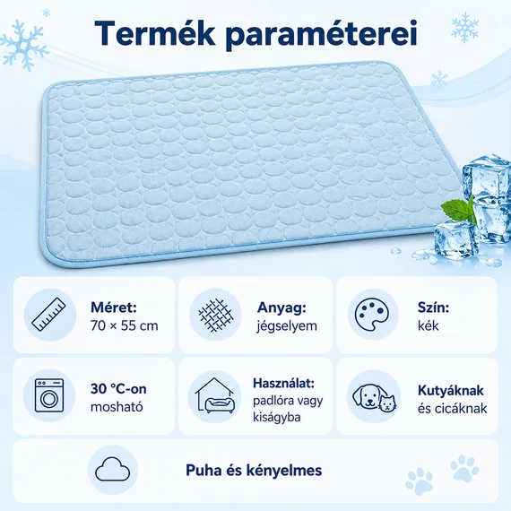 Mosható hűsítő fekhely kutyáknak és cicáknak