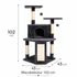 Modern sötétszürke cicabútor pihenéshez és mászáshoz